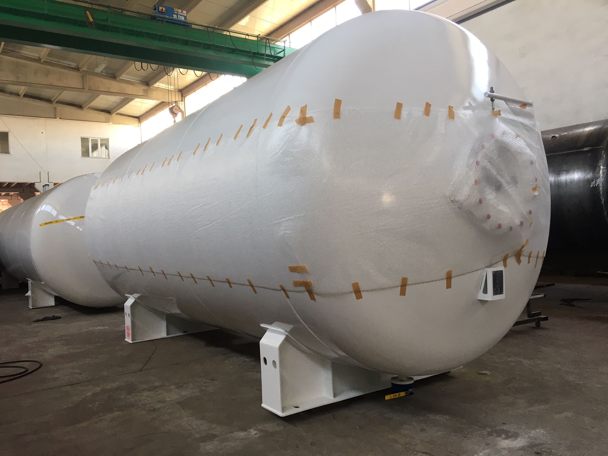 25 M3 CE Sertifikalı LPG Depolama Tankı ve Standart Aksesuarları Gönderdik #lpg #depolama #tank #ettgas #lpgdepolama
